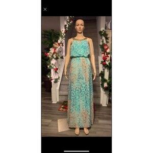 Vince camito long dress size 6 blue